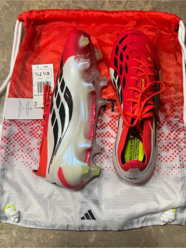 New adidas Predator Elite Fold-Over Tongue Firm Ground Soccer Cleats. - Image 3