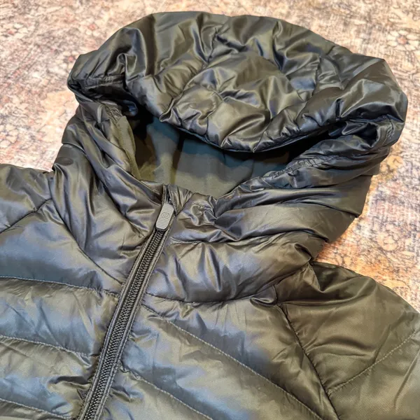 Lululemon Down For A Run Jacket Green‎ Olive Full Zip Puffer Women Size 2 - Image 4