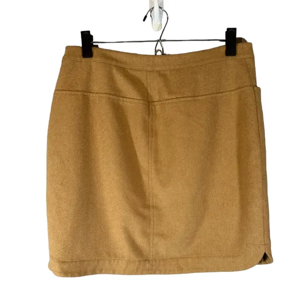 Vineyard Vines Beige Wool Blend Lined Mini Skirt With Pockets Women Sz 8 - Image 2