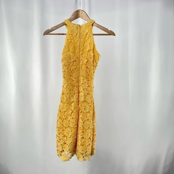 Lulus Love Poem Lace Mini Dress in Yellow Size‎ Extra Small - Image 5