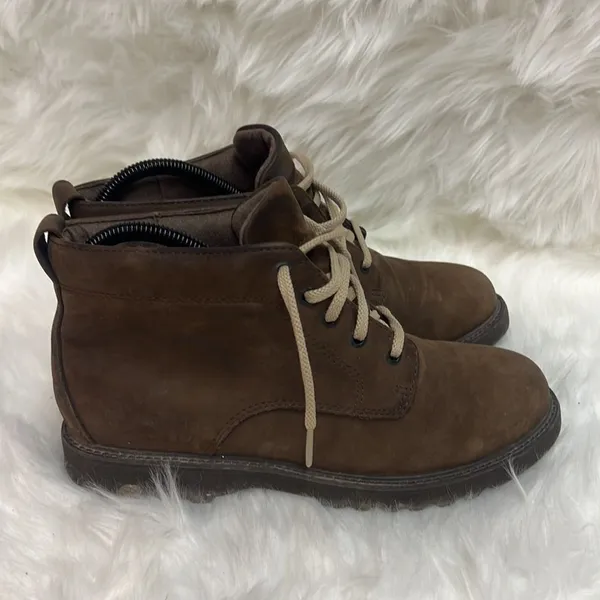 Rockport brown suede ankle Hiking Boots Sz 7.5 Fisherman Core D20‎ - Image 5
