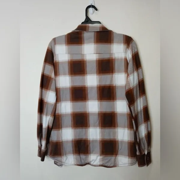 Rue21 Brown Plaid Sherpa-Lined Shacket‎ XS - Image 3