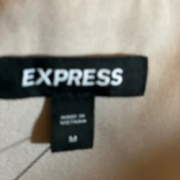 Express Satin Beige Crop Top - Image 4