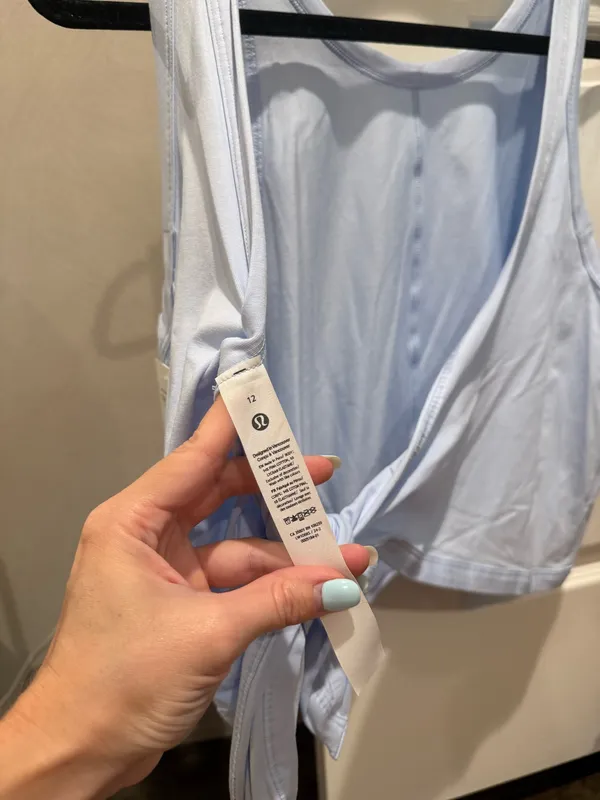 Lululemon It’s A Tie Tank Top Light Blue - Image 4