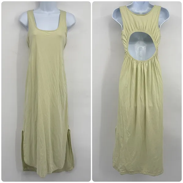 Lululemon Women Pima Cotton Open Back Dewy‎ Athleisure Minimalist Midi Dress - Image 3