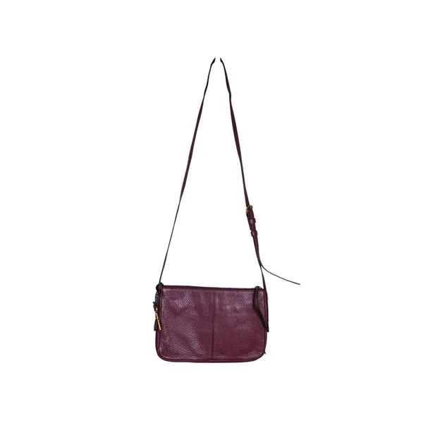 Fossil Women's Pebbled Crossbody Cowhide Leather Bag in Burgundy - Image 2