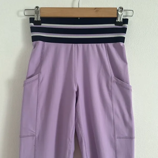 Aerie Purple Lilac striped waistband EUC - Image 2