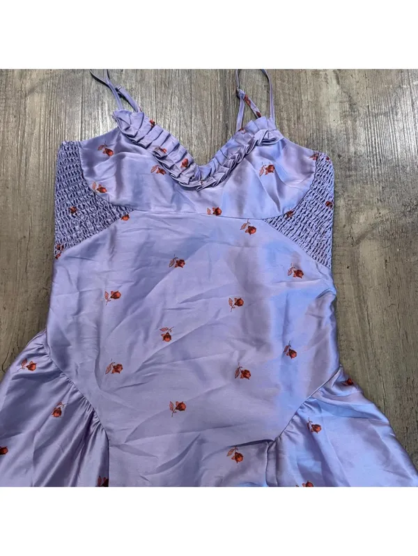 NWT Intimately Free People On My Own Printed Midi Dress in Lilac Combo Small - Image 5