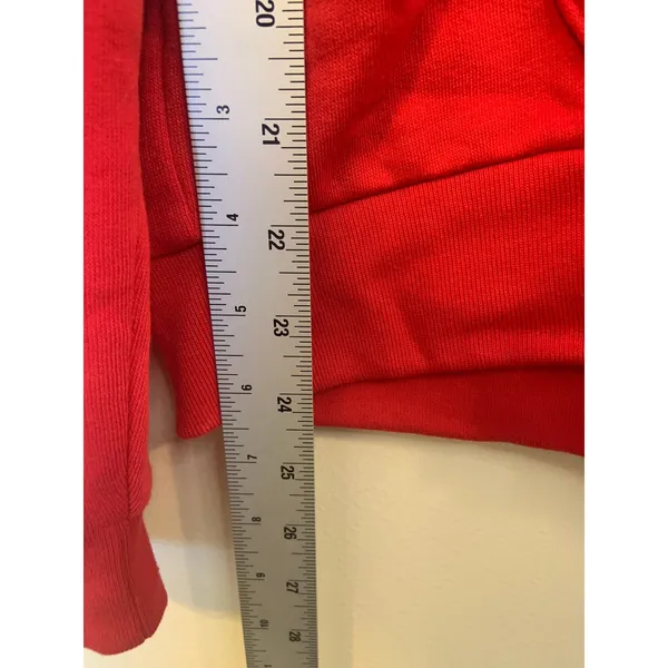VS Y2K Cozy Aesthetic Pink Zip Up Hoodie Womens Large Red NWT Gold Logo Fleece - Image 8
