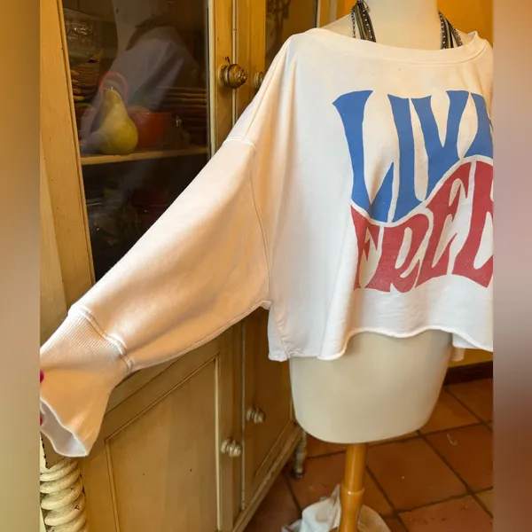 Old Navy Sweatshirt with Livey Free Graphic - Image 2