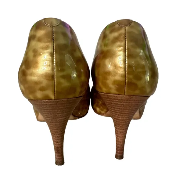 Giuseppe Zanotti Patent Leather Heels Animal Print Pumps Women's‎ Size 38 US 8 - Image 2