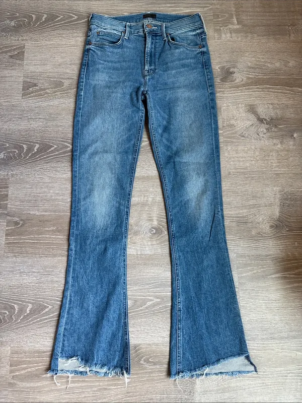 Mother The Runaway Step Fray Jeans in Runaway Train 26 - Image 3