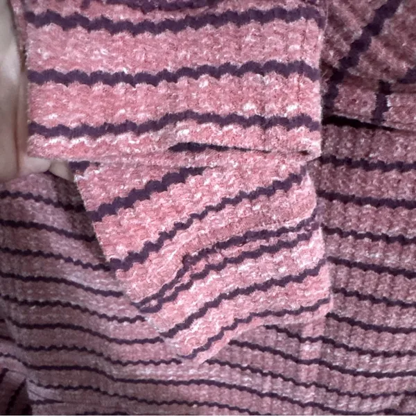 Free People We The Free Womens Pink Auntie Em Striped Thermal Top Size Medium - Image 3