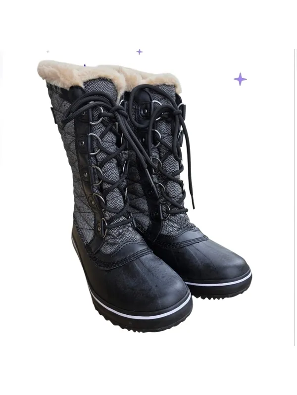 Jambu Womens Chilly Tall Boot Size 7 M Black Waterproof Cold Winter Warm Rain - Image 2