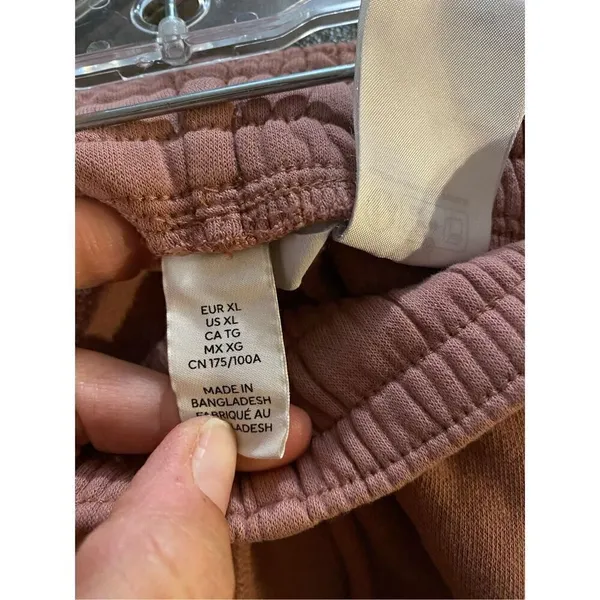 H&M Pink High Waisted Pull On Joggers Size XL - Image 6
