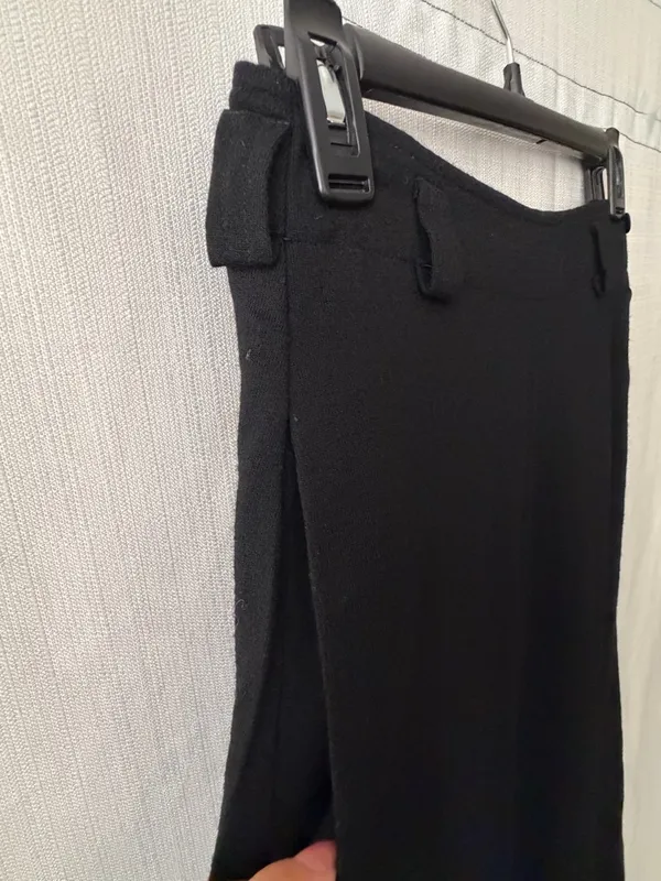 Calvin Klein women’s Size 4 Black Wool A-Line Skirt Side Buttons/Pocket(A582) - Image 15