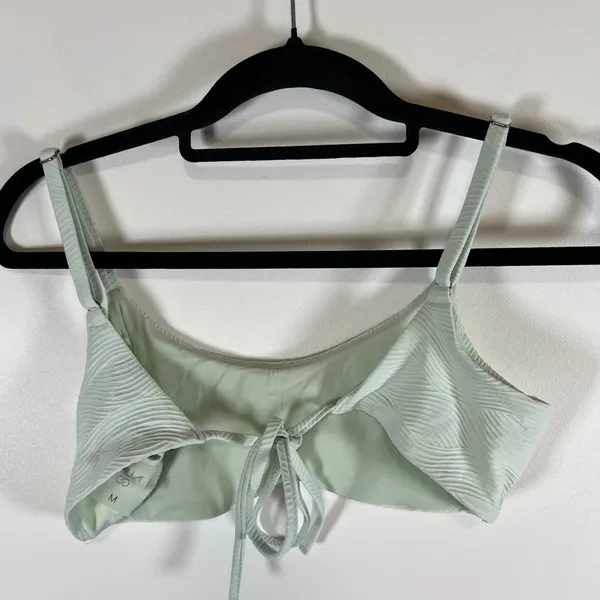 Calia Mint Green Textured Wave Bikini Set Top M Bottom S Swimsuit 2‎ Piece - Image 3