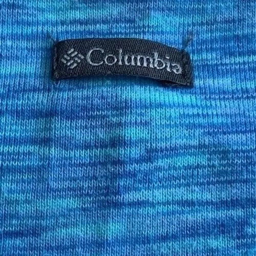 Columbia T-Shirt Dress‎ Womens Medium Blue Space Dye Drawstring Casual Gorpcore - Image 4