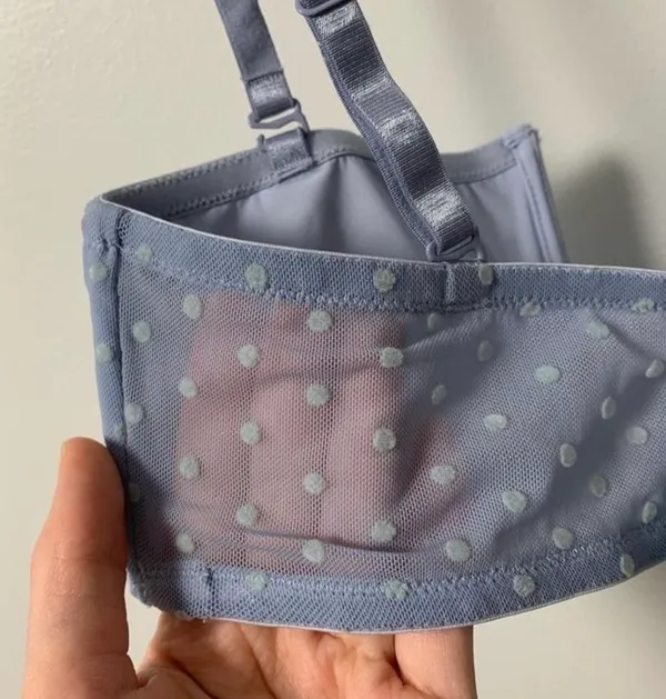Free People NWT! Intimately The Rain Bra Bralette Blue Swiss Dot - Image 5