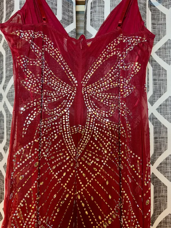Red Maxi Dress Boutique Dress - Image 8
