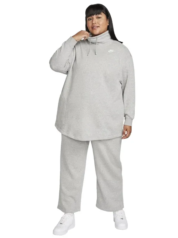 Nike Plus Size Oversized Mock-Neck Fleece Sweatshirt in Grey, Size 3X, NWT - Image 5