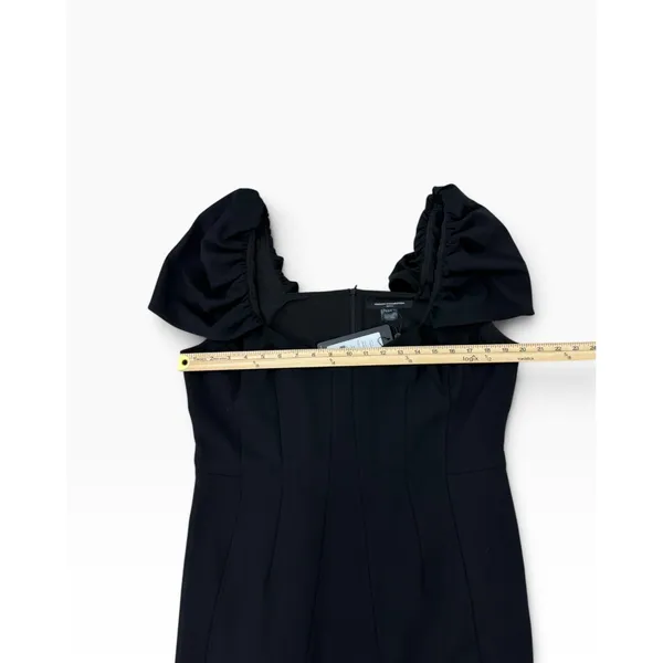 French Connection Black Square Neck Mini Dress Size 14 NW - Image 7