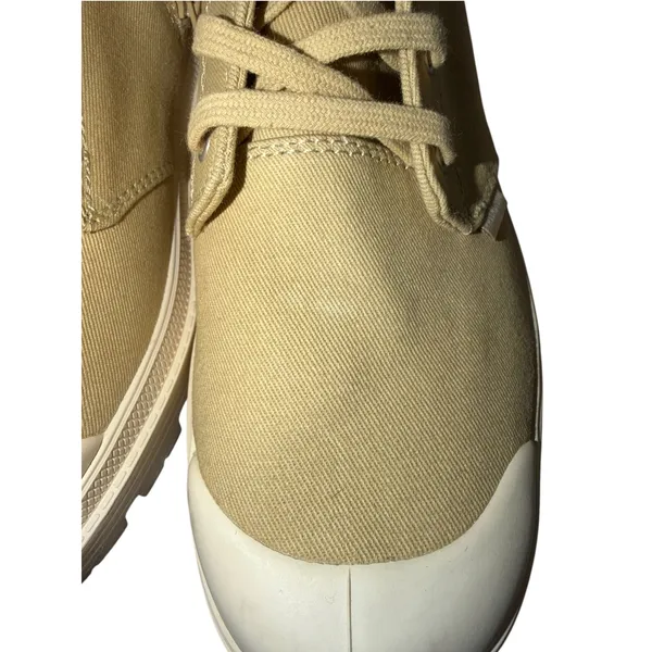 Palladium Pallatrooper Zip TX Safari Tan Canvas Platform Boots Women 8 - Image 6