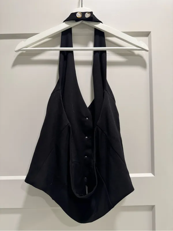 Milk & Honey Halter V-Neck Suit Vest - Image 4