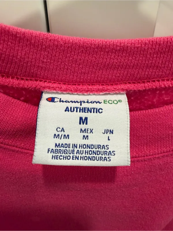Champion Hot Pink Women's Crewneck Sweatshirt - Image 3