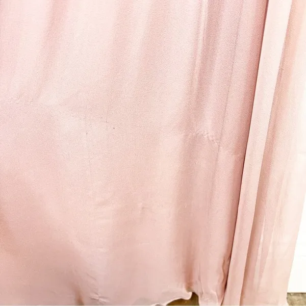 BHLDN‎ Hitherto Camilla Silk Slit Leg Bridesmaid Gown Women's 8 Pink Romantic - Image 8