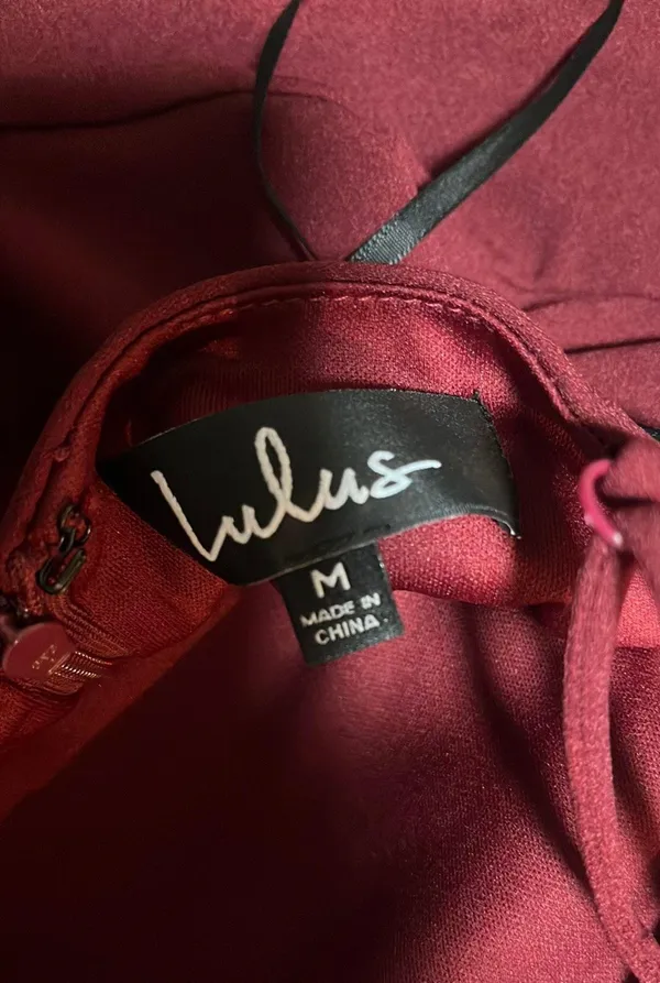 Lulus Dark Red Dress - Image 2