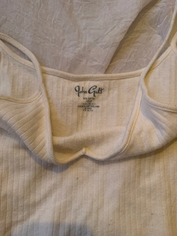 Brandy Melville white ribbed tank top - Image 2