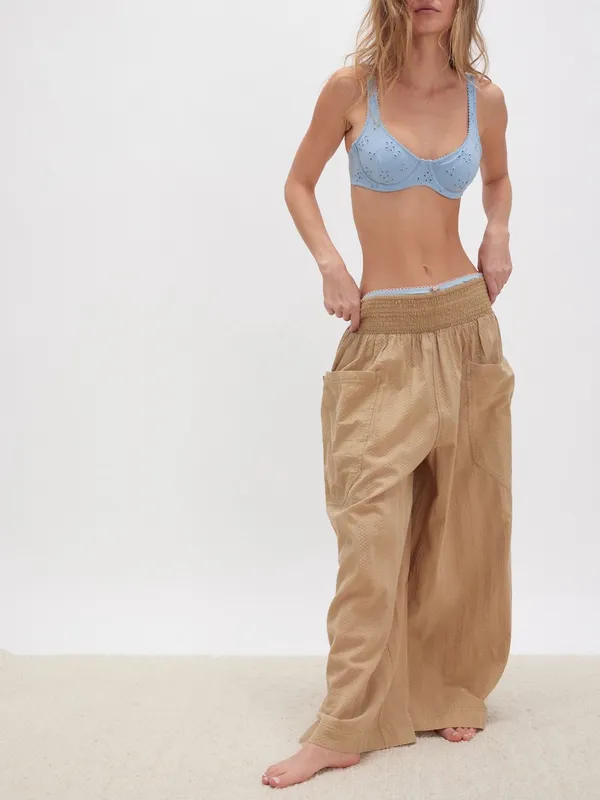 Free People Take It Easy House Pant in Tan NWOT - Image 3