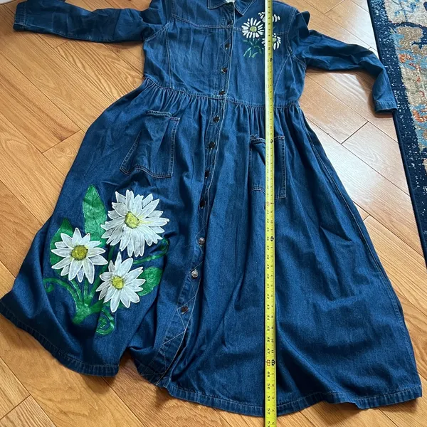 Studio Blue Floral Long Sleeve denim Dress - Image 10
