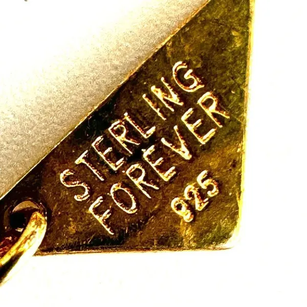 sterling forever Sterling silver gold tone rhinestone cross bracelet - Image 6