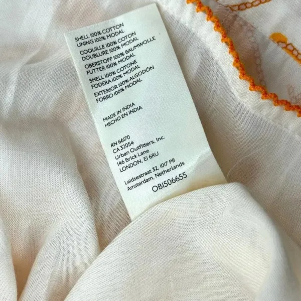 Anthropologie Maeve Sweetheart Mini Dress Floral Print Cream Orange Size XL‎ - Image 15