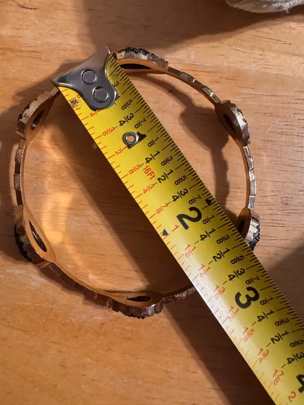 Gold Tone Faux Druzy Bangle Bracelet - Image 7