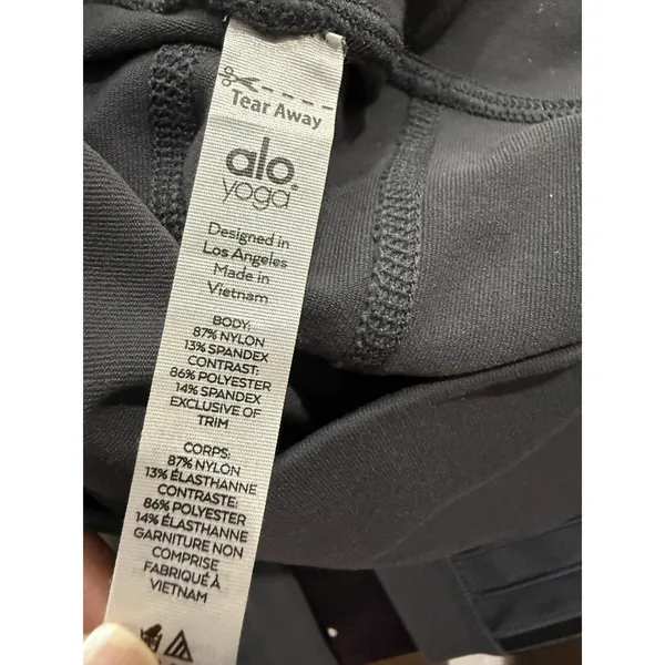 ALO Yoga Moto High Waist Leggings M Gray Athletic Workout Gym‎ Activewear - Image 5