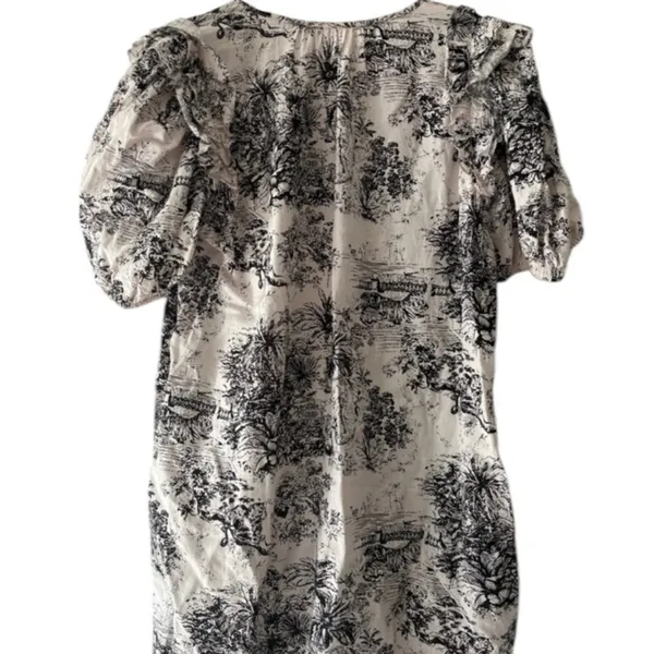 Olivaceous Toile Puff Sleeve Mini Dress - Image 6