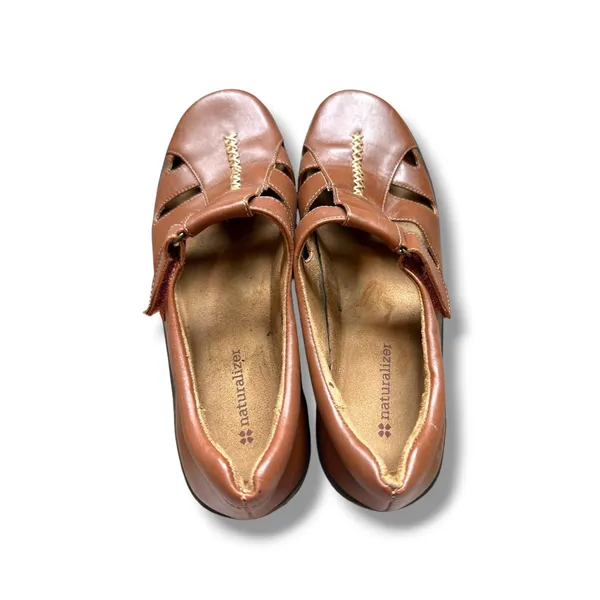 Naturalizer Fisherman Shoes Womens 7.5 Brown Leather Comfort Flats Mary Jane - Image 8