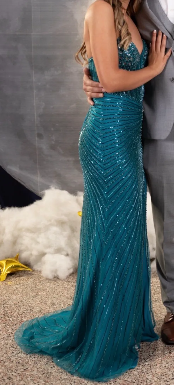 Prom Dress Blue Size 0 - Image 6