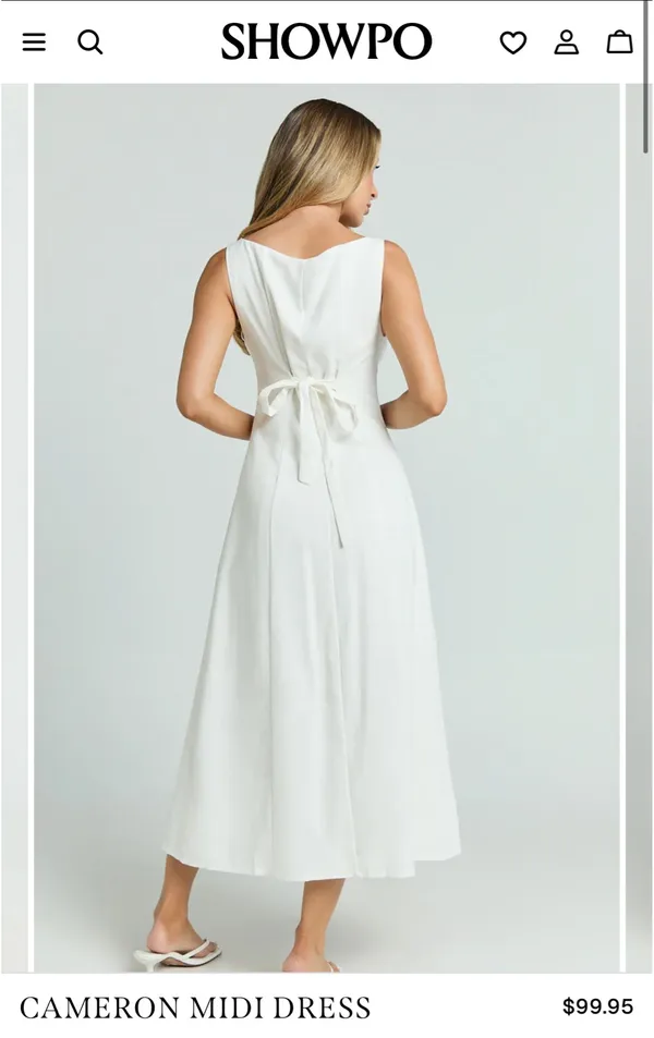 Midi Dress Showpo White - Image 2