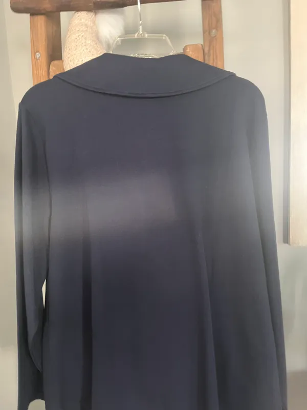 Karen Scott Sport Blue Zip Up Tunic Jacket Size Large - Image 7