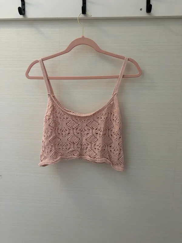knit crop top Pink Size M - Image 2