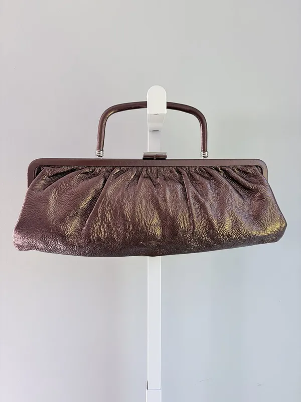 HOBO International Leather Frame Clutch Brown Size OS - Image 2