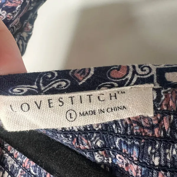 Lovestitch Smocked Mini Dress Size Large - Image 6