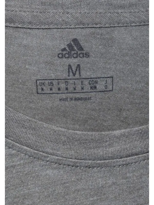 Adidas Kansas Jayhawks KU Gray Mascot Logo T-Shirt Size Medium Short Sleeve - Image 3