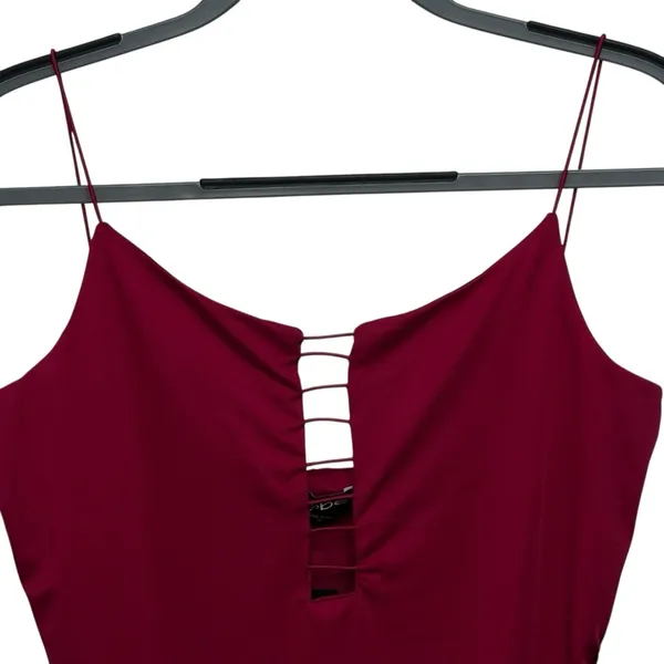 Bebe‎ XL Spaghetti Strap Beautiful Red Bodycon Bandage Dress NWT - Image 2