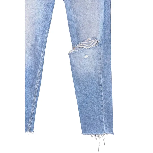 Rag & Bone Rosa Mid Rise Boyfriend Jeans Women's 25 Button fly Destroyed Luxury - Image 2