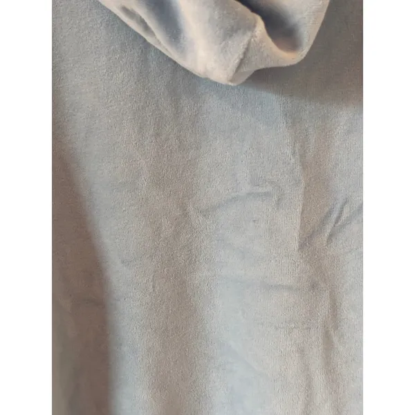 C+P Chuck & Potter‎ Light Blue Velour Hoodie Pullover Sweatshirt L - Image 4